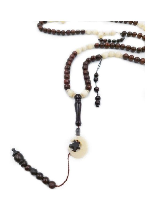 Elegant Natural Kuka Wood Round Beads Tasbih - Image 3