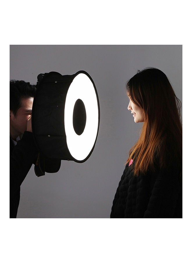 Generic - Puluz 450mm Speedlight Flash Light Shoot Foldable Soft Round Style Softbox Black/White - Image 1