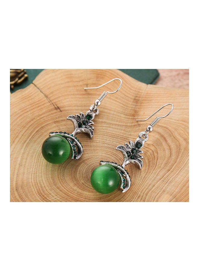 J&J 925 Silver Small Tree Rhinestone Artistic Earrings  - Image 3