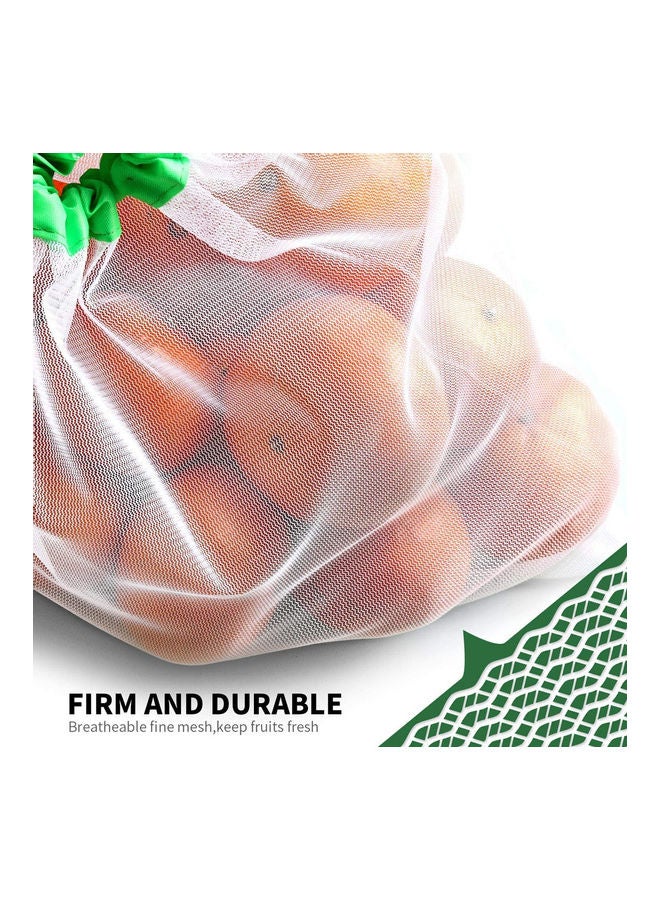 AMERTEER 12-Piece Reusable Mesh Bags Multicolour 260grams - Image 4