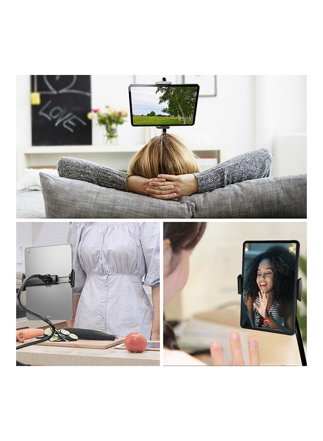 Generic - 360 Degrees Rotatable Flexible Arm Desk Phone Support With Table Mount Black - Image 1
