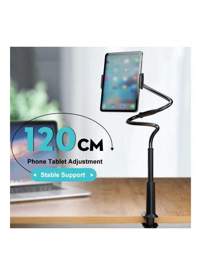 Generic - 360 Degrees Rotatable Flexible Arm Desk Phone Support With Table Mount Black - Image 1