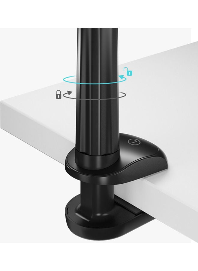 Generic - 360 Degrees Rotatable Flexible Arm Desk Phone Support With Table Mount Black - Image 1