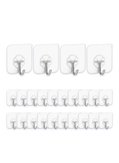 24 Piece Wall Hooks Clear/Silver 120grams - v1610722806/N43324986A_1