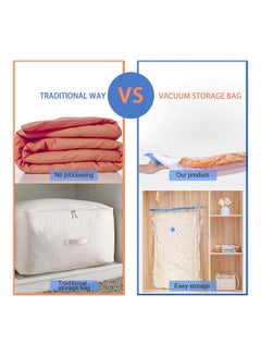 AMERTEER 6 Piece Premium Vacuum Storage Bags And Hand Pump Clear 870grams  - Image 3