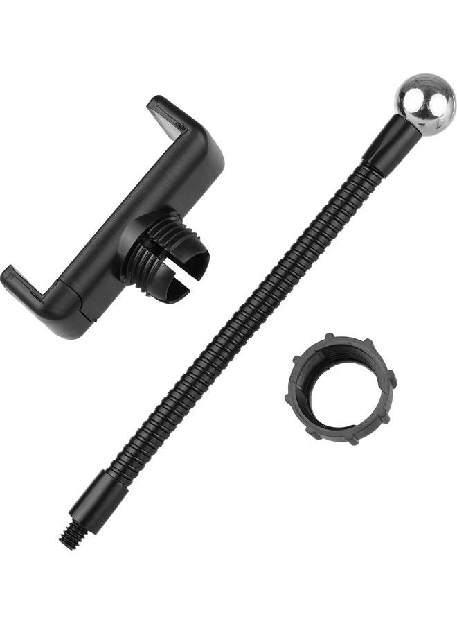 Foldable Phone Clamp Holder Stand With 1/4 Screw Mounting For LED Ring Light Black  - Image 4