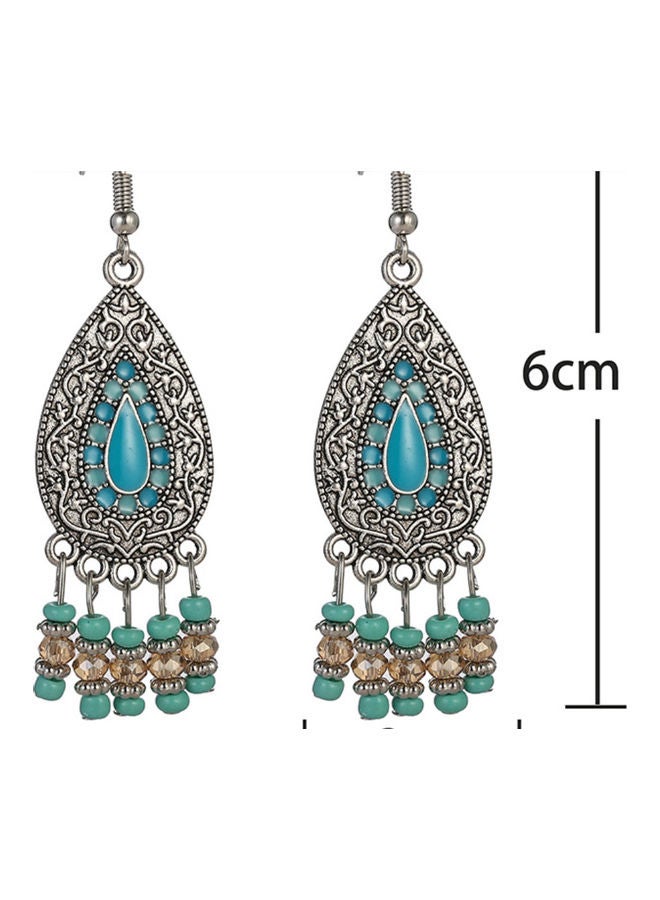 J&J 925 Silver Drop Artistic Vintage Earrings - Image 2