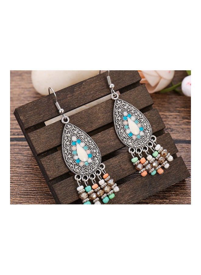 J&J 925 Silver Drop Artistic Vintage Earrings - Image 3