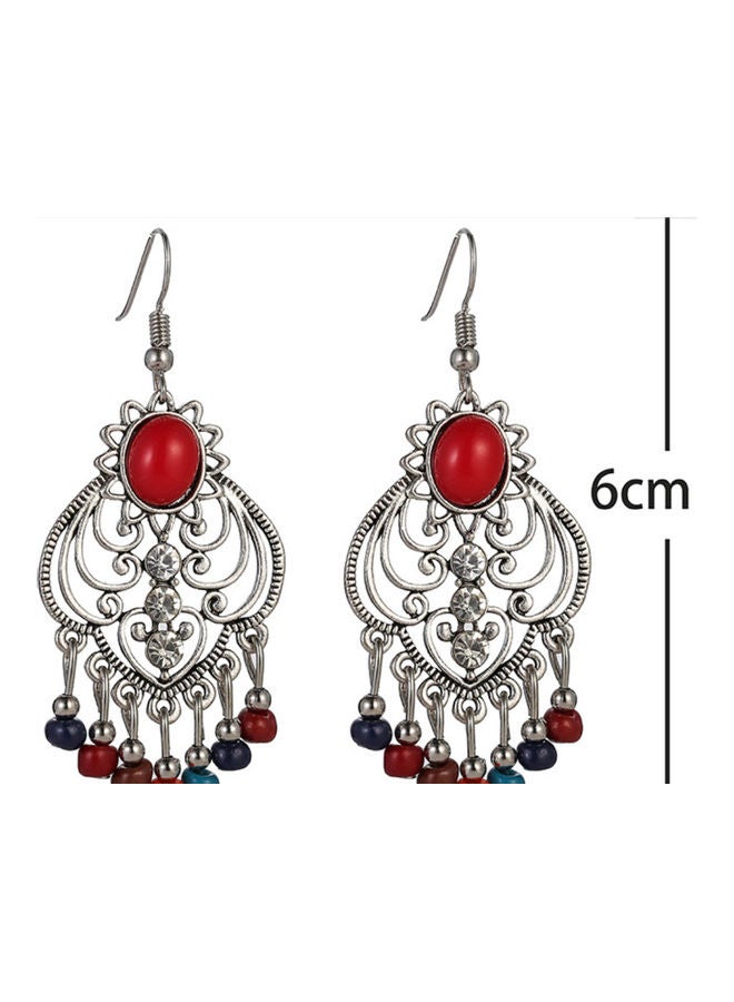 J&J 925 Silver Short Earrings With Rhinestones  - Image 2