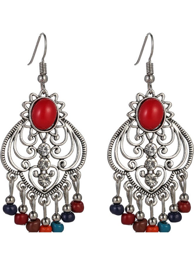 J&J 925 Silver Short Earrings With Rhinestones  - Image 1