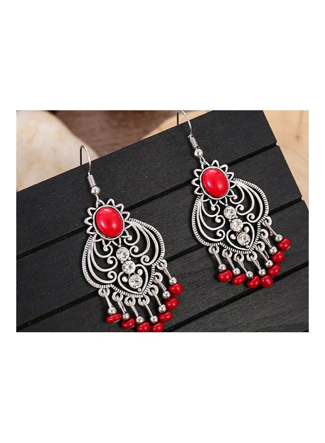 J&J 925 Silver Short Earrings With Rhinestones  - Image 3