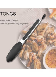 AMERTEER 11-Piece Kitchen Utensil Set Black and Wood 1.1kg  - Image 3