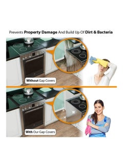 AMERTEER 2 Piece Stove Counter Gap Cover Black 156grams  - Image 5