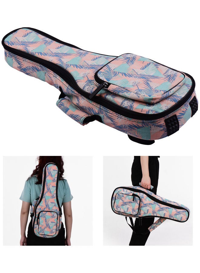 ammoon 21 Inch Ukulele Outdoor Bag With Leaf Pattern  - Image 1