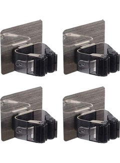 AMERTEER 4 Pack  Broom Mop Holder Black  - Image 1