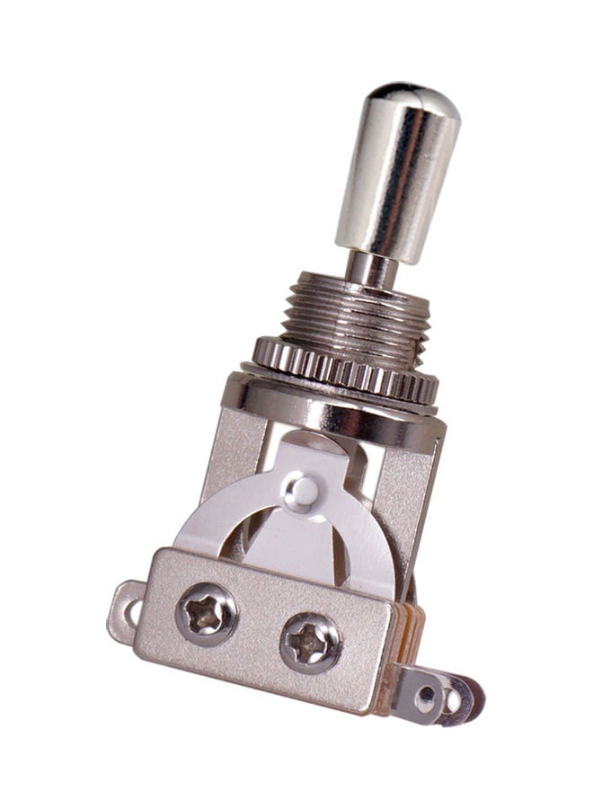 Generic 3 Way Short Straight Guitar Toggle Switch Pickup Selector Silver  - Image 1