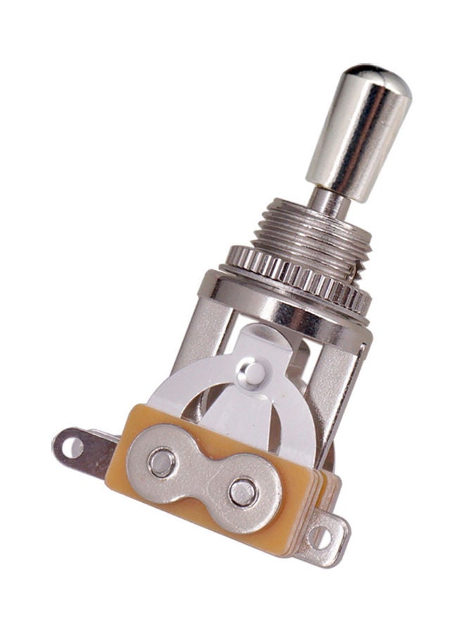 Generic 3 Way Short Straight Guitar Toggle Switch Pickup Selector Silver  - Image 2