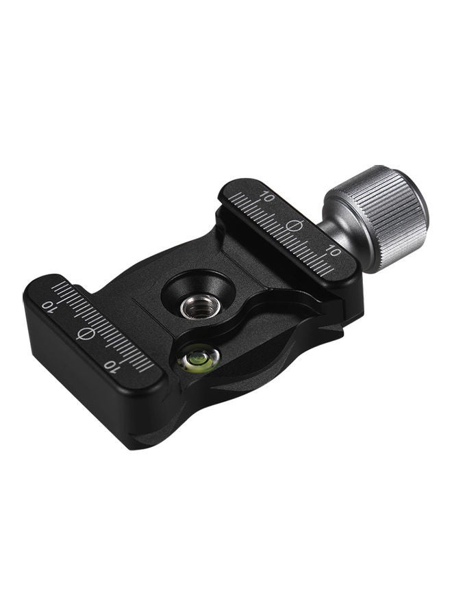 Generic - Quick Release Arca Type Camera Clamp for Tripods and Ballhead with Bubble Level Black - Image 1