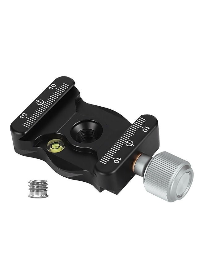 Generic - Quick Release Arca Type Camera Clamp for Tripods and Ballhead with Bubble Level Black - Image 1