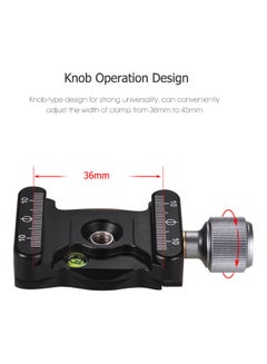 Generic Quick Release Arca Type Camera Clamp for Tripods and Ballhead with Bubble Level Black  - Image 5