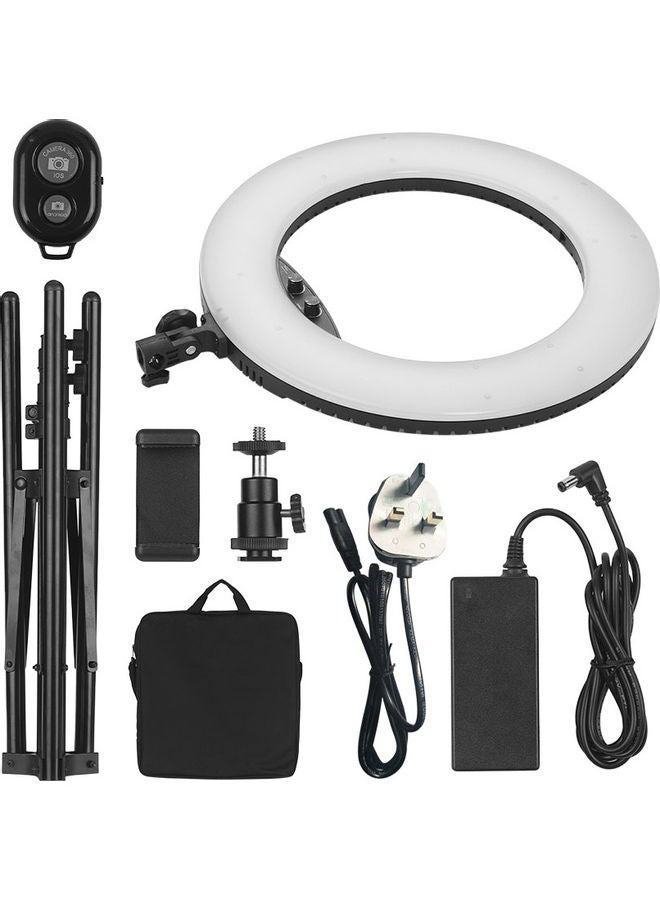 Dimmable SMD LED Ring Light with Tripod & Carrying Case for Mobile Photography Black,White  - Image 2