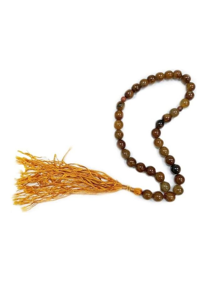 Generic - Natural Brown Agate Stone Tasbih - Image 1