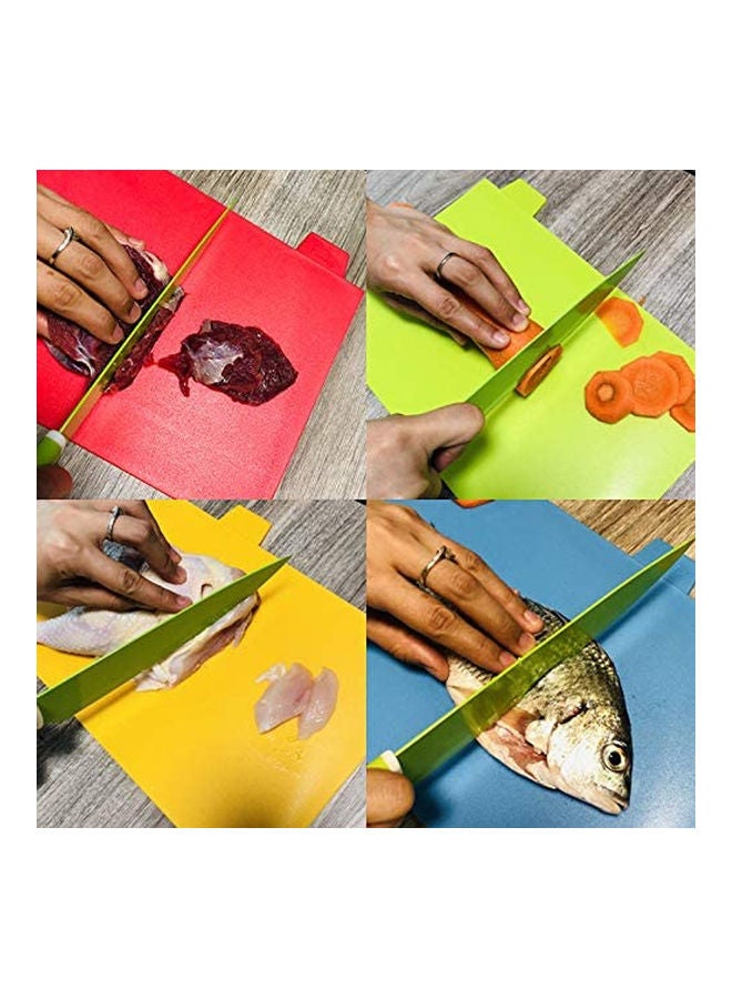 Set of 4 Chopping Board for Kitchen Multicolour 130grams