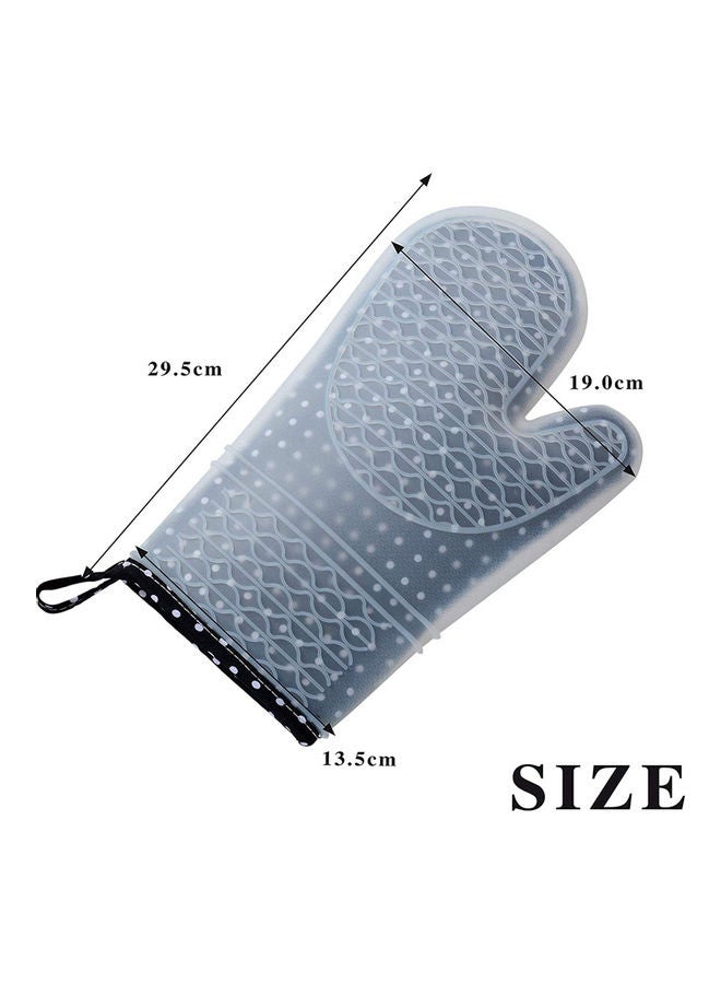 AMERTEER 2 Piece  Silicone Oven Mitts Grey  - Image 2