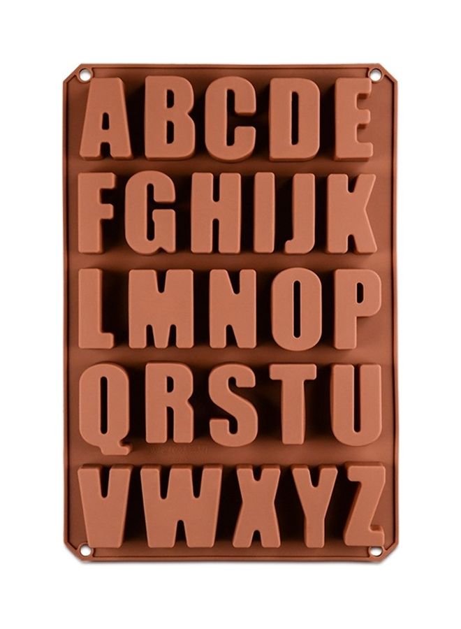 SICO 26 Hole English Alphabet Chocolate Biscuit Mould Brown 33.5cm - Image 1