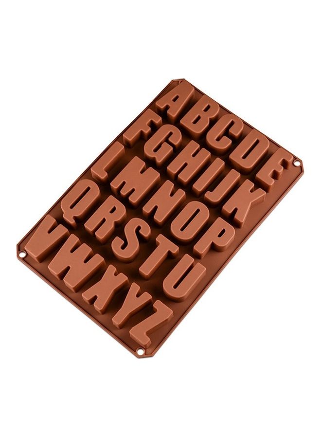 26 Hole English Alphabet Chocolate Biscuit Mould Brown 33.5cm - v1610726367/N43326854A_2