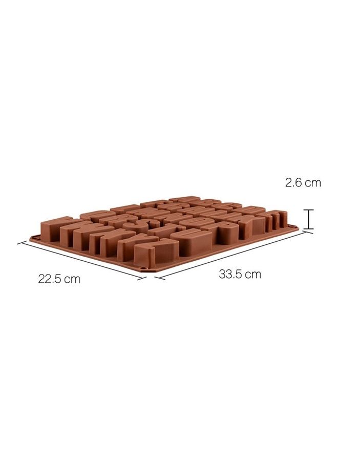 26 Hole English Alphabet Chocolate Biscuit Mould Brown 33.5cm - v1610726367/N43326854A_5