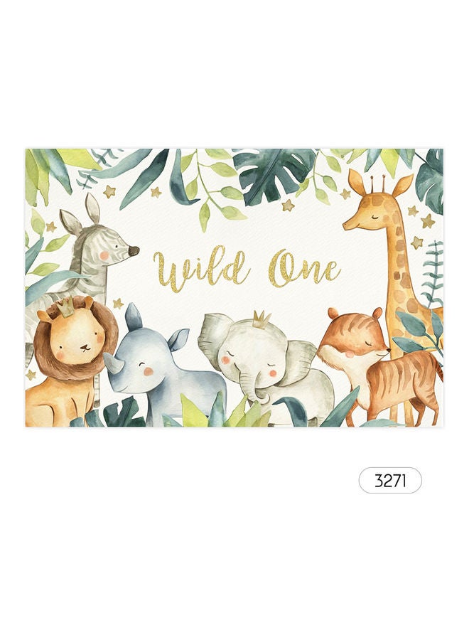 Cartoon Theme Photography Background Cloth for Kid Birthday multicolour - Image 1