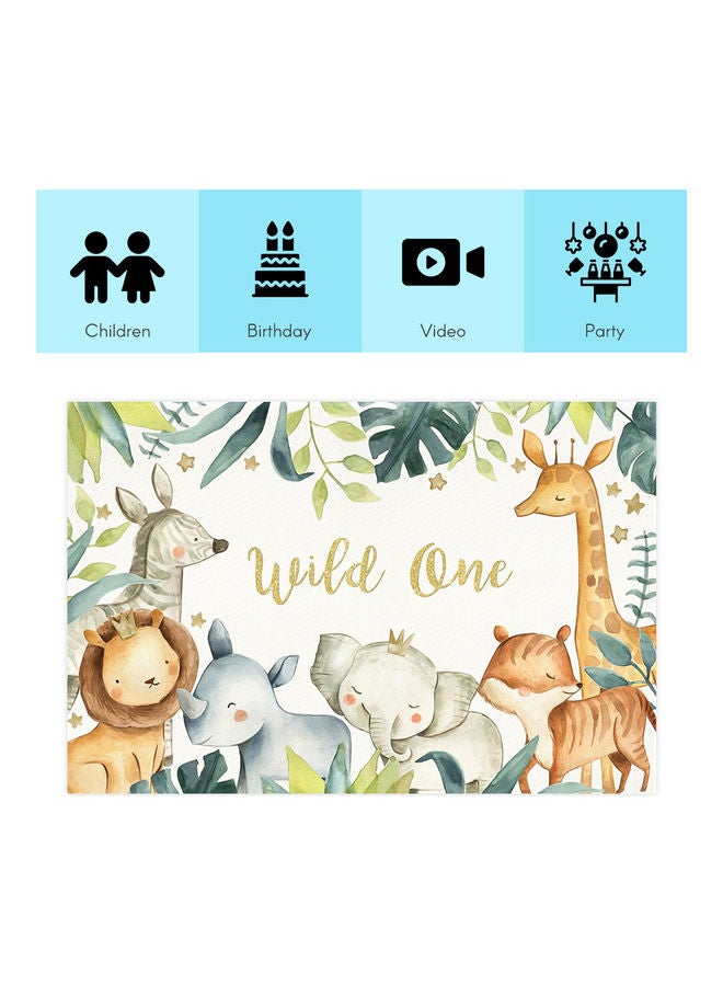 Cartoon Theme Photography Background Cloth for Kid Birthday multicolour - Image 3