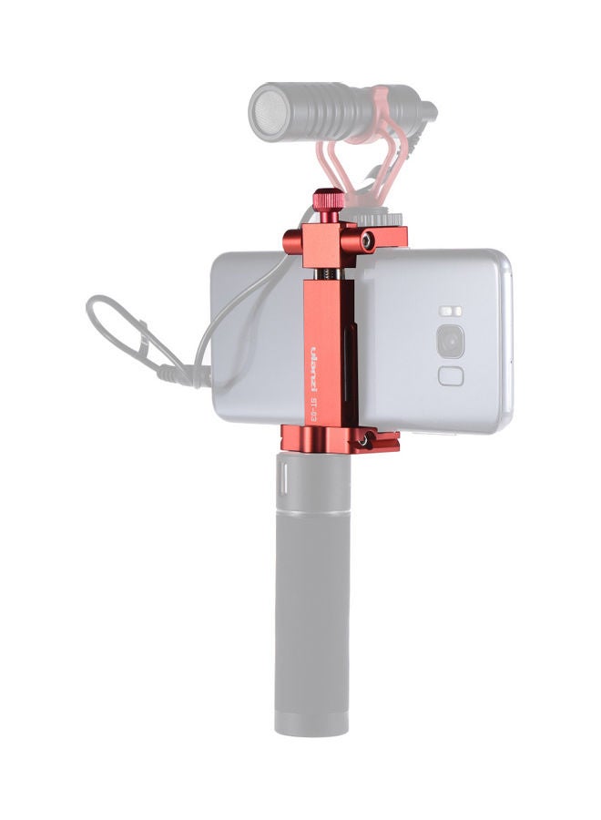 Ulanzi ST-03 Folding Metal Phone Tripod Clamp Holder Bracket With Hot Shoe Mount AS Quick Release Plate Red  - Image 2