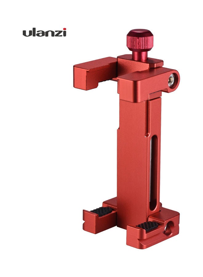 Ulanzi ST-03 Folding Metal Phone Tripod Clamp Holder Bracket With Hot Shoe Mount AS Quick Release Plate Red  - Image 4
