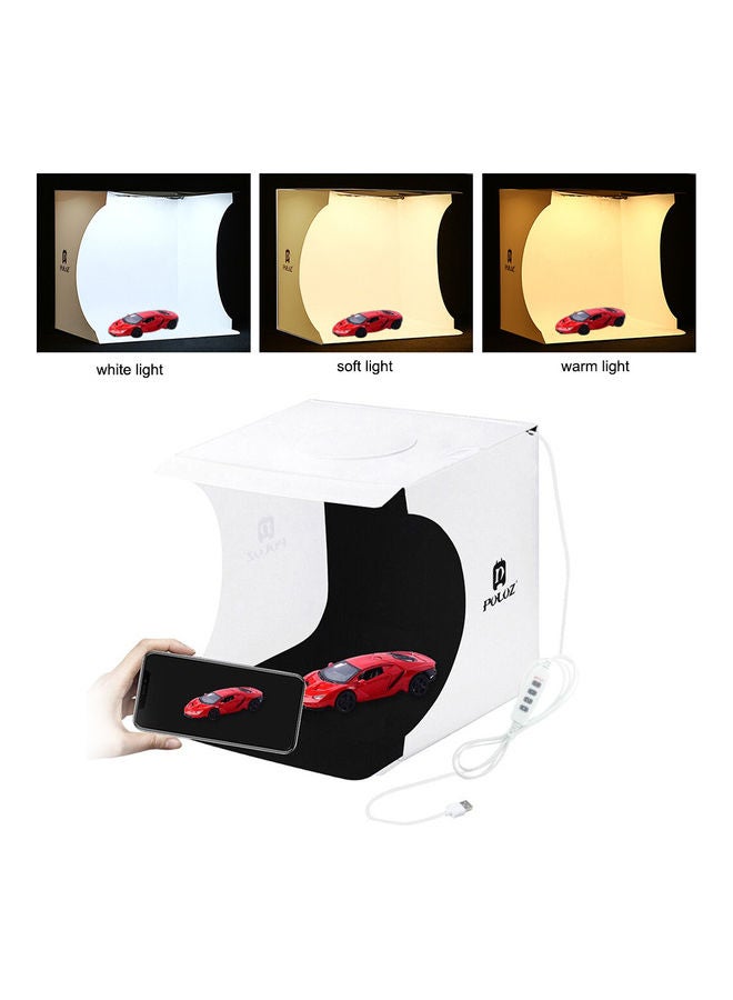 Photography Studio LEDs Panel Light Puluz Mini Folding Lightbox Soft Box Photo Background Kit Multicolour - Image 1