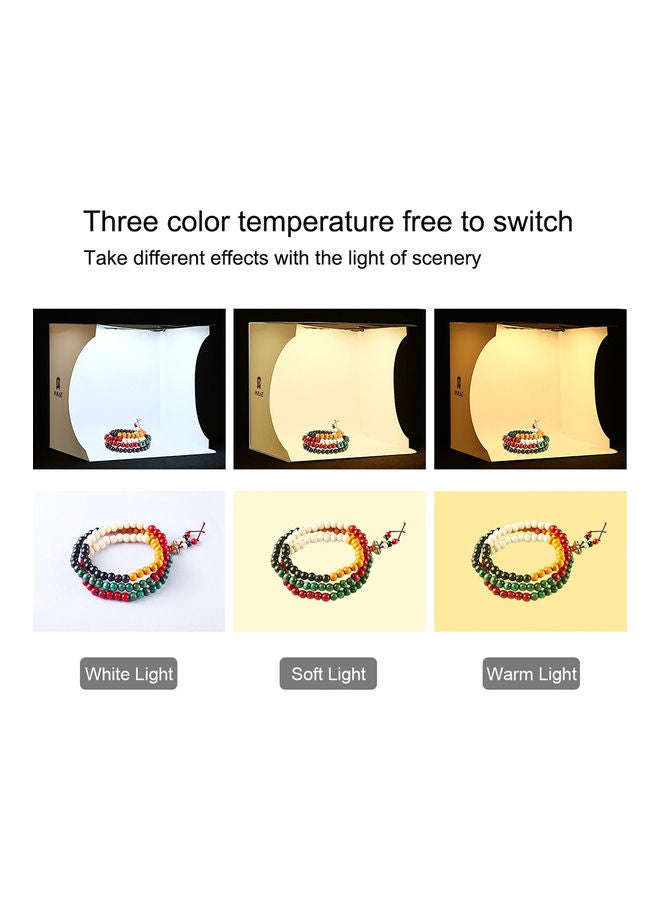 Photography Studio LEDs Panel Light Puluz Mini Folding Lightbox Soft Box Photo Background Kit Multicolour - Image 5