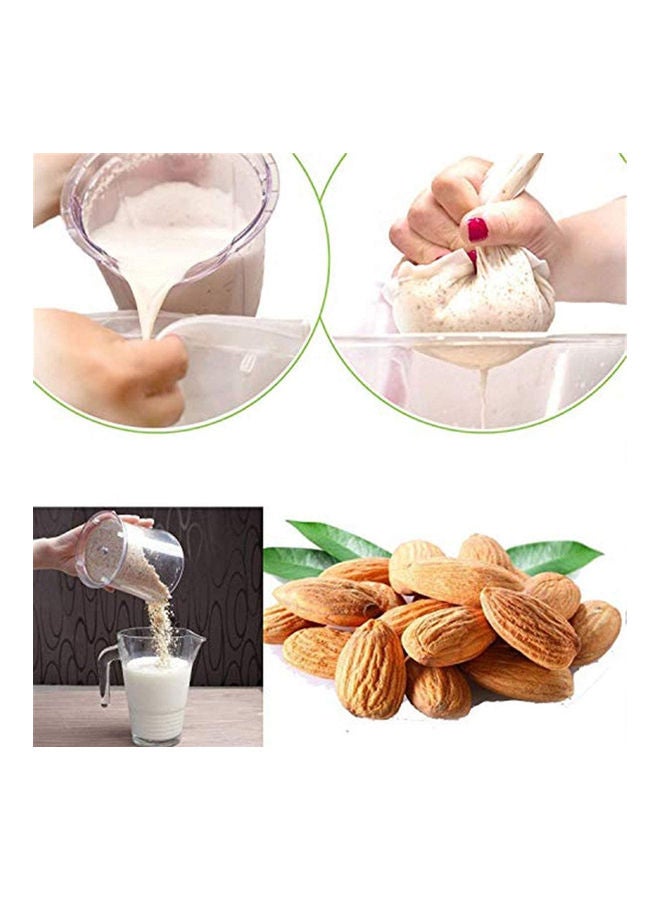 2 Piece Pro Quality Nut Milk Bag White 40grams - v1610727414/N43324975A_4