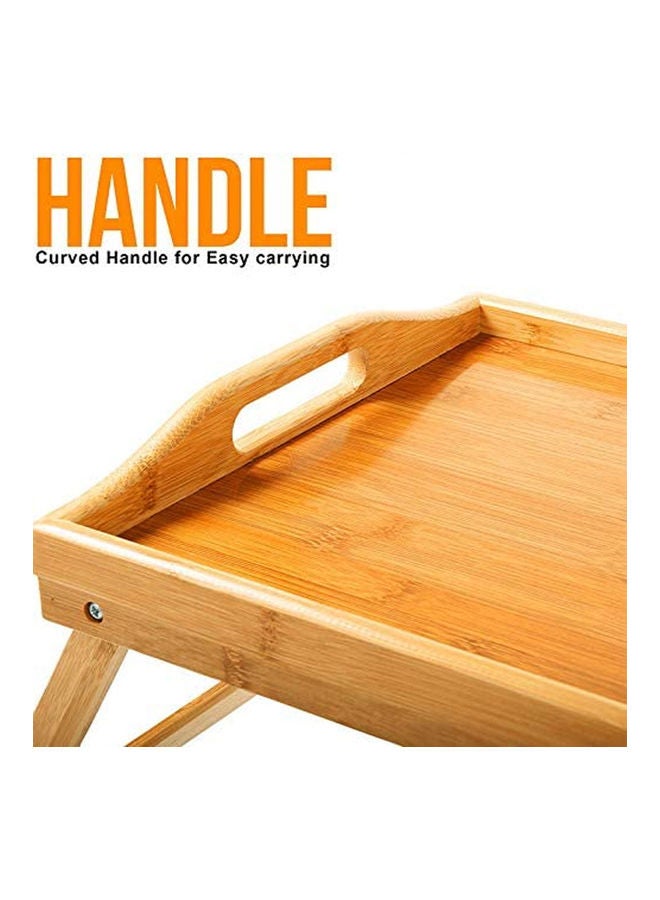 AMERTEER - Bed Tray Table With Folding Legs Bed Table Brown 108grams - Image 1