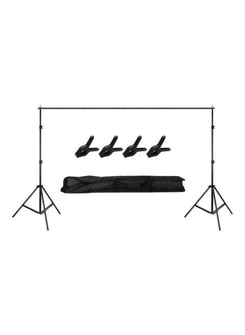 2M * 3 Meters Backdrop Support Stand Adjustable Photography Studio Background Black