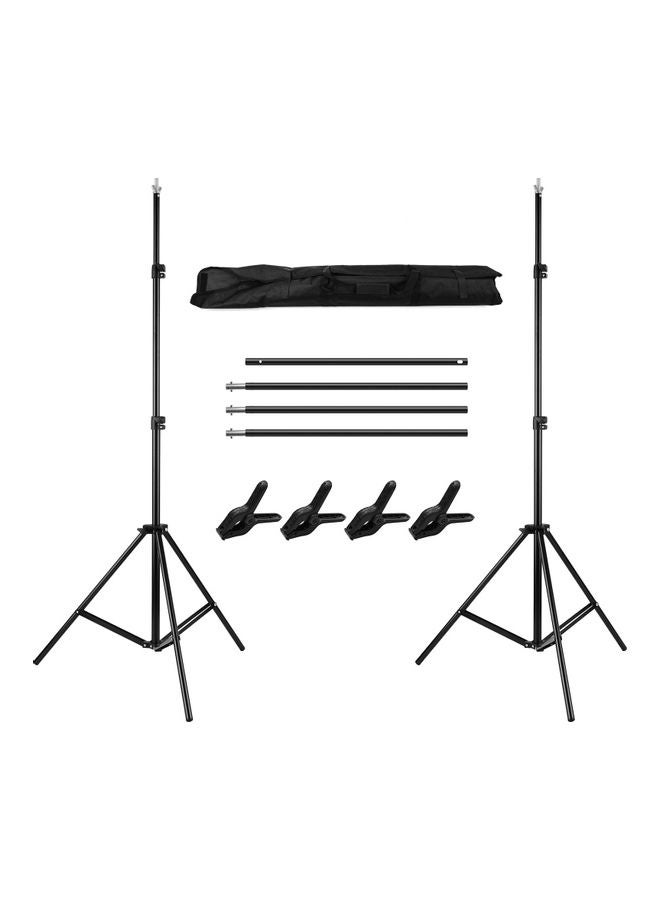 2M * 3 Meters Backdrop Support Stand Adjustable Photography Studio Background Black
