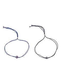 Alwan Set Of 2 Adjustable Evil Eye Anklets For Men  - Image 1