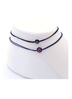 Alwan Set Of 2 Adjustable Evil Eye Anklets For Men  - Image 2