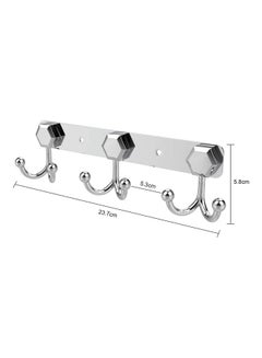 AMERTEER Wall Mount Clothes Hook silver 200grams  - Image 2