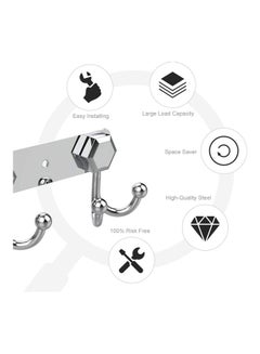 AMERTEER Wall Mount Clothes Hook silver 200grams  - Image 4