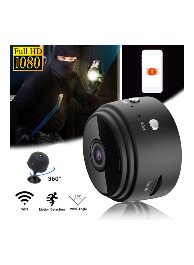 1080P Mini Smart Security Camera 14.3x8.0x4.2cm Black  - Image 2
