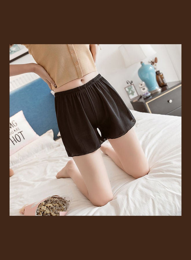 Mid Rise Solid Shorts Black - Image 1