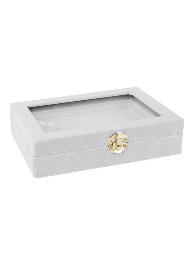 YARA COLLECTIONS - Velvet Glass Ring Earring Jewelry Display Tray - Image 1