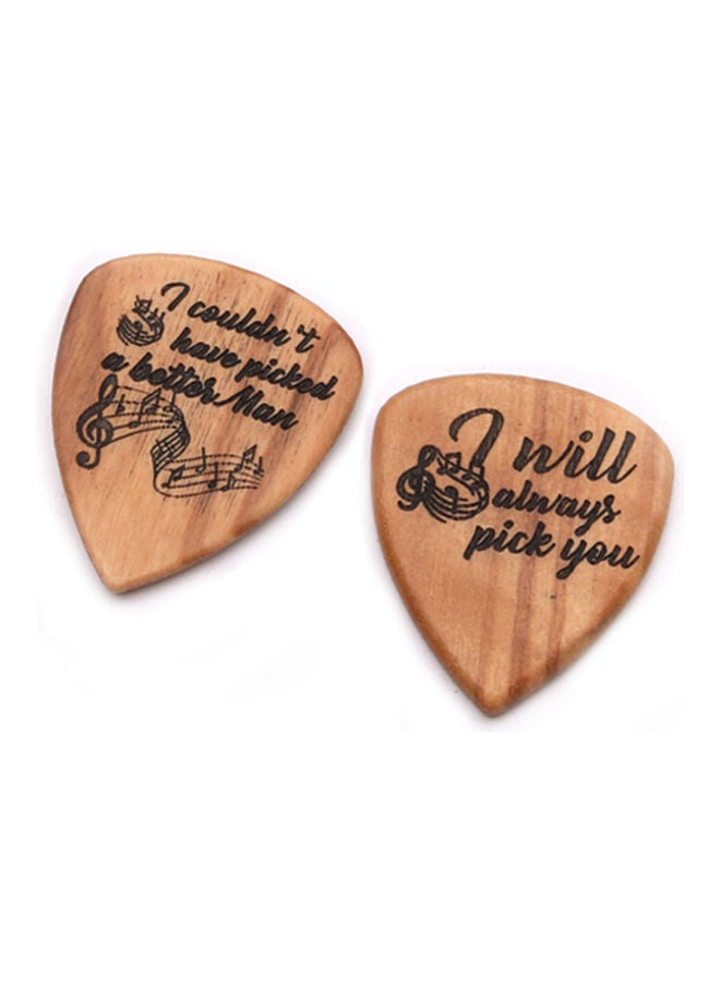 Generic 2-Piece Of Wooden Guitar Picks Holder With Box - Image 2