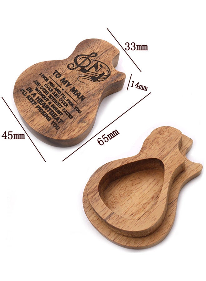 Generic 2-Piece Of Wooden Guitar Picks Holder With Box - Image 4